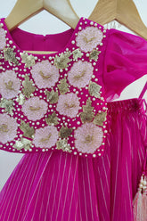 Magenta pink lehenga set